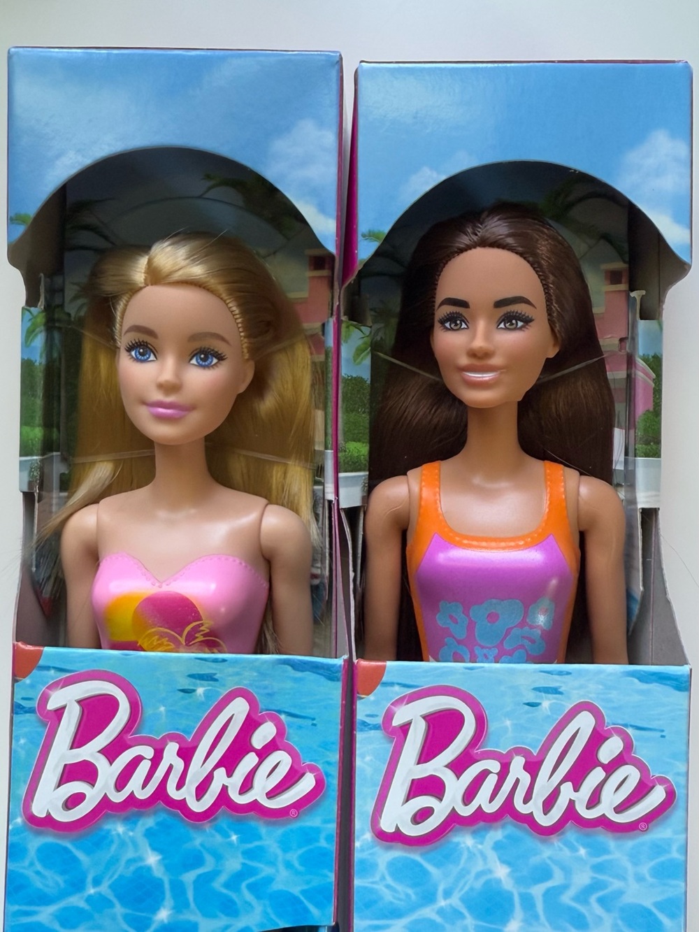 Set of Two Swim Barbie Swimsuit Doll - Pink & Orange